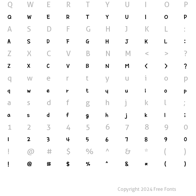 Character Map of THENewyorkers Regular