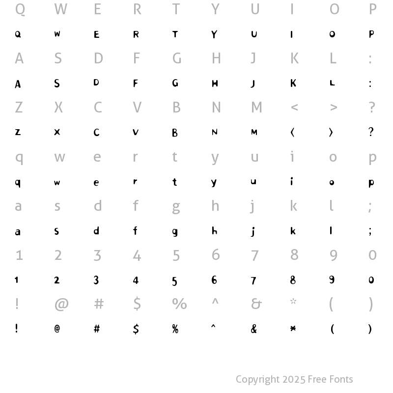 Character Map of THENokchaJoa Regular