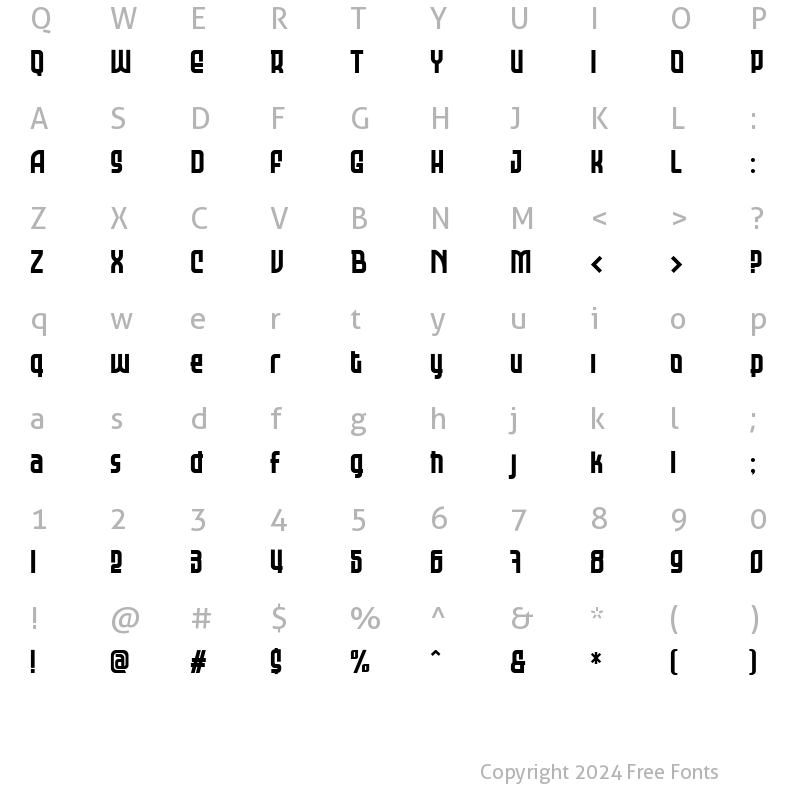 Character Map of Thermite Regular