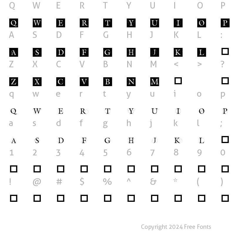 Character Map of TheRoots Regular