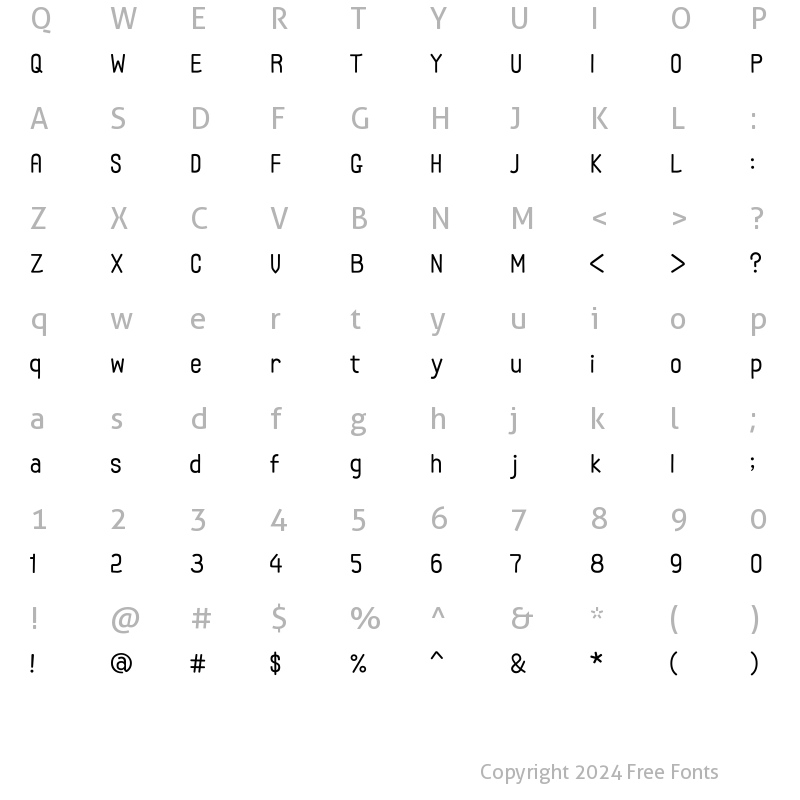 Character Map of THESusu Regular