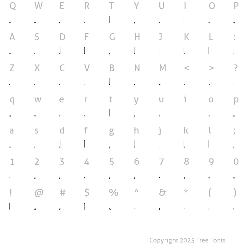 Character Map of Thiamine Regular