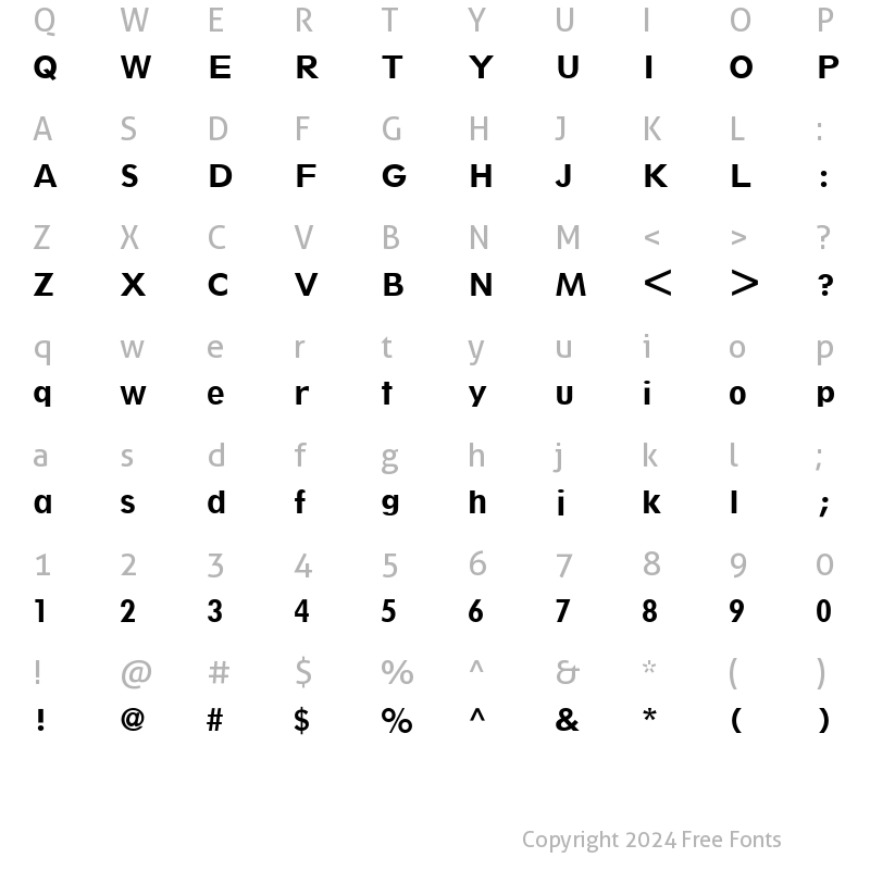 Character Map of Thinx SSi Bold