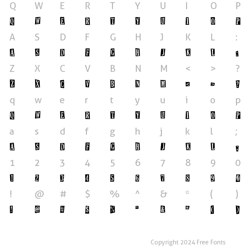 Character Map of This Holiday Season NegativAlt