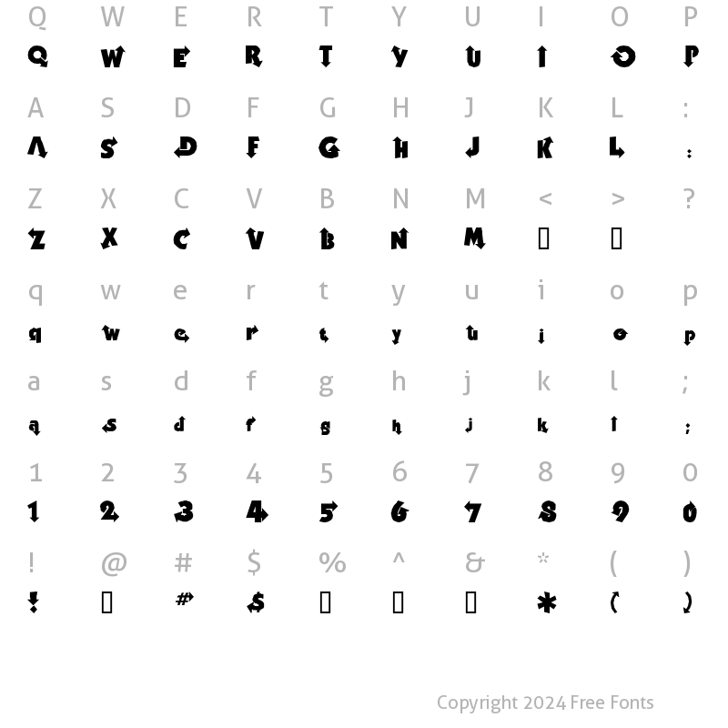 Character Map of ThisWay Regular