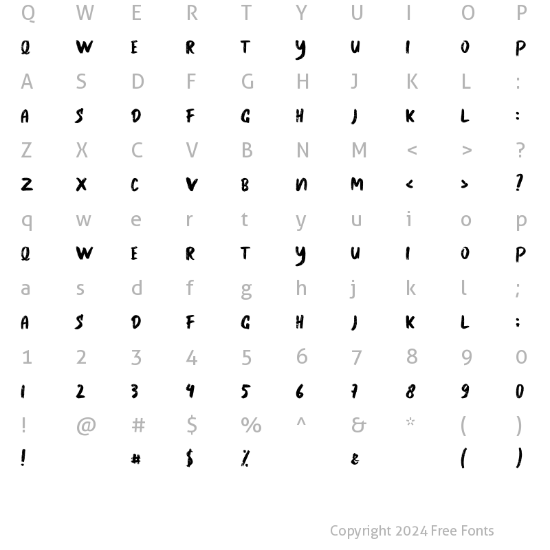 Character Map of THORIS Regular