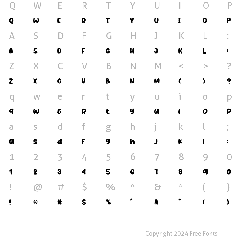 Character Map of Thursday Routine Regular