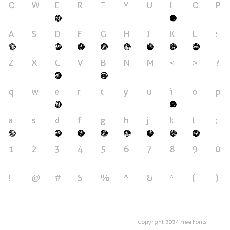 Character Map of Tierkreis 5 Regular