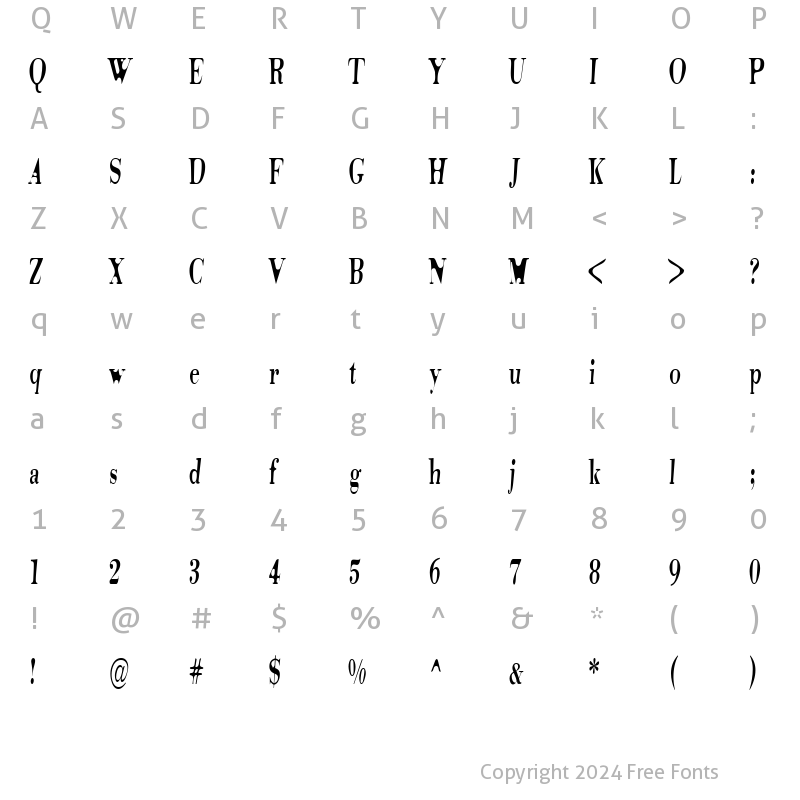 Character Map of Tiidelag Medium