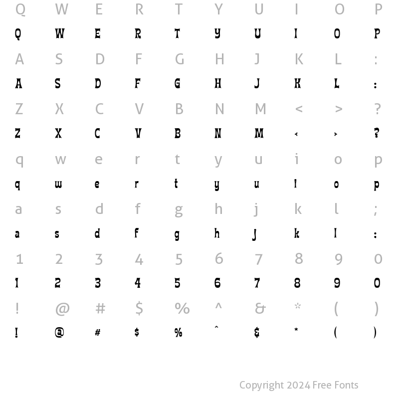 Character Map of TikiMagic Regular