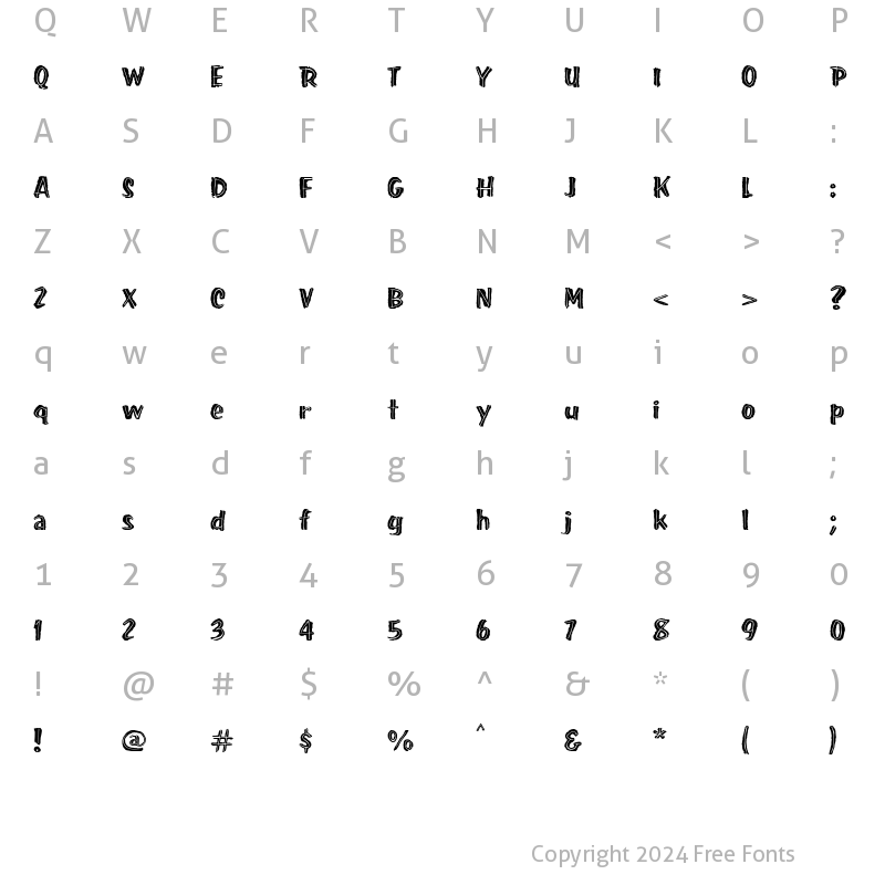 Character Map of TikiSands Regular