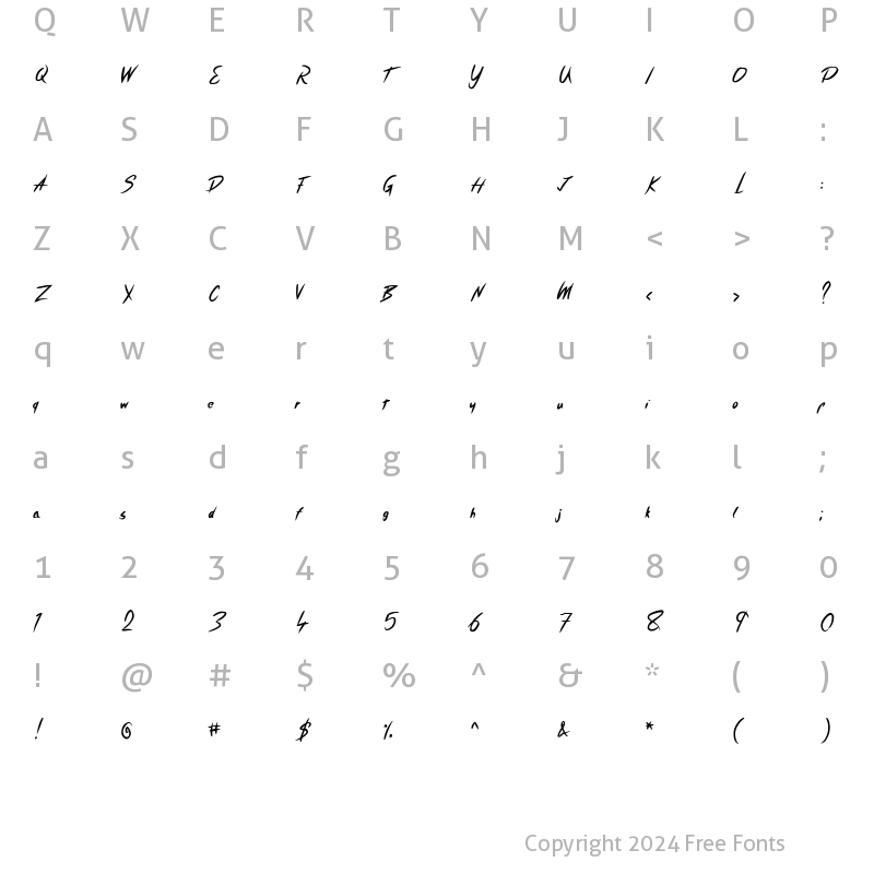 Character Map of Timothy Light