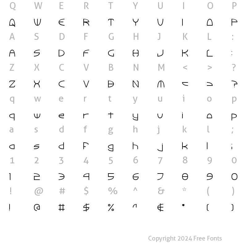 Character Map of Tinker Round Normal