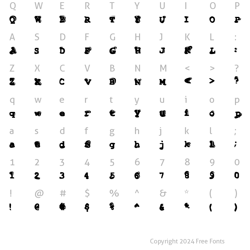 Character Map of Tiptonian Regular