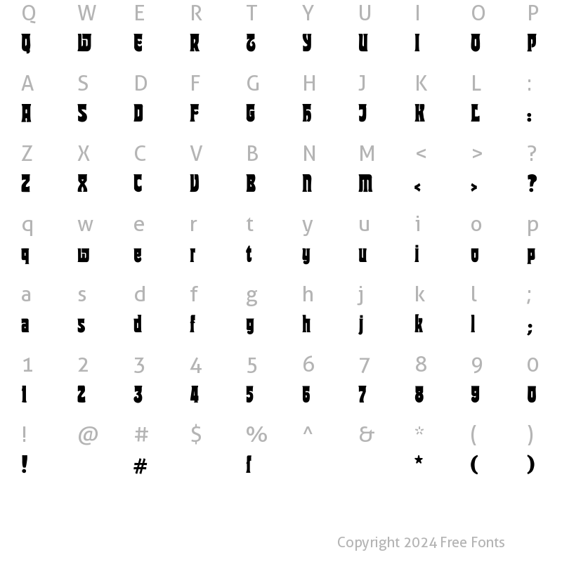 Character Map of TipTop Regular