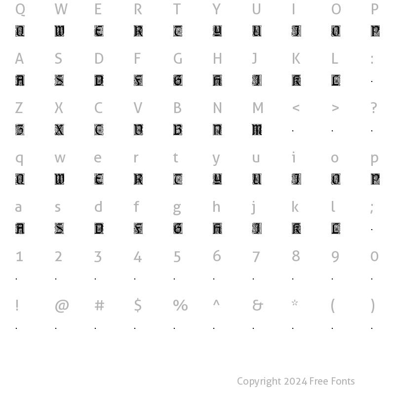 Character Map of TitlingCaps Regular