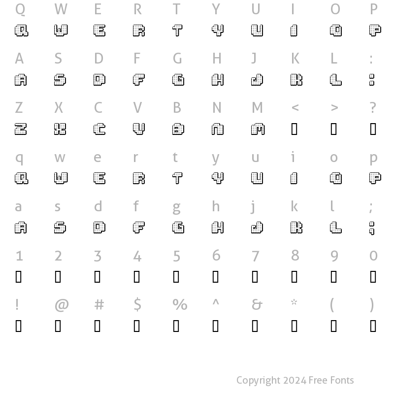 Character Map of Tivoli Regular