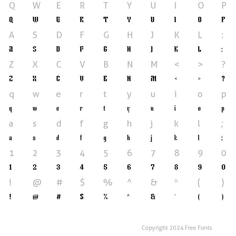 Character Map of Tkachevica-13px Regular