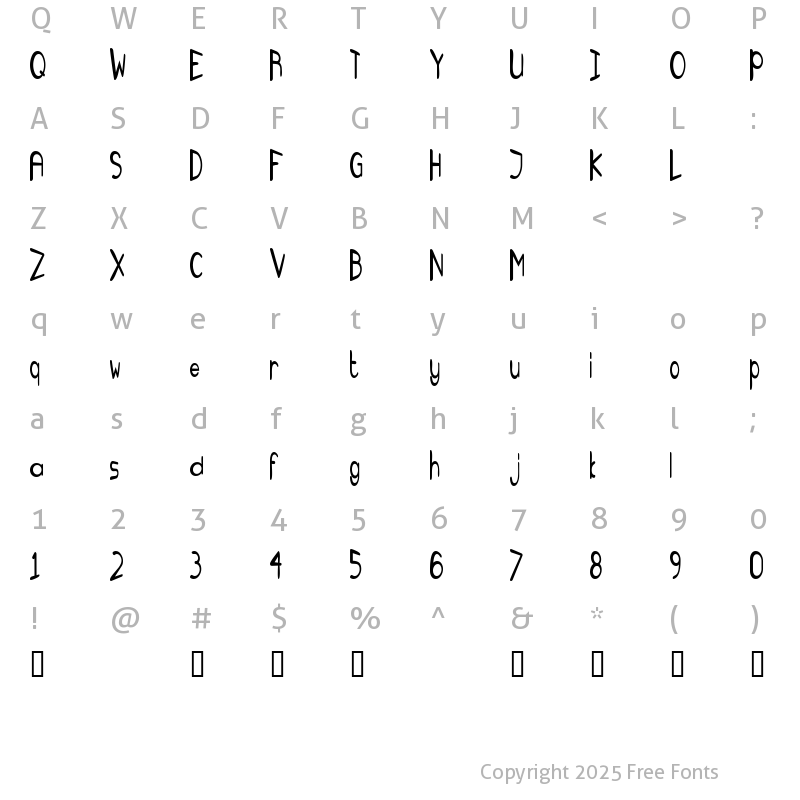 Character Map of TM fanzine fame Normal