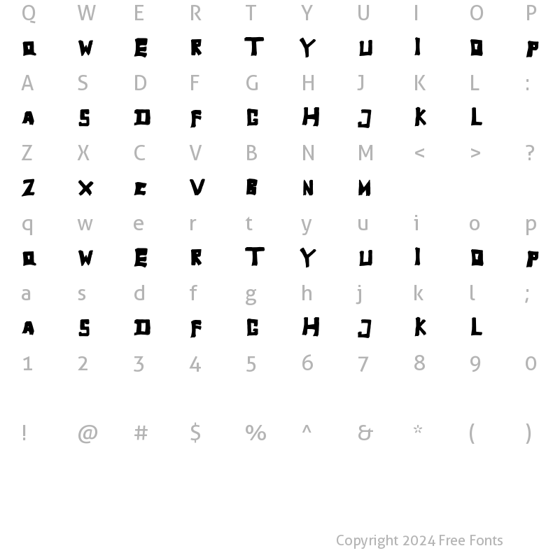 Character Map of TobyFont Full