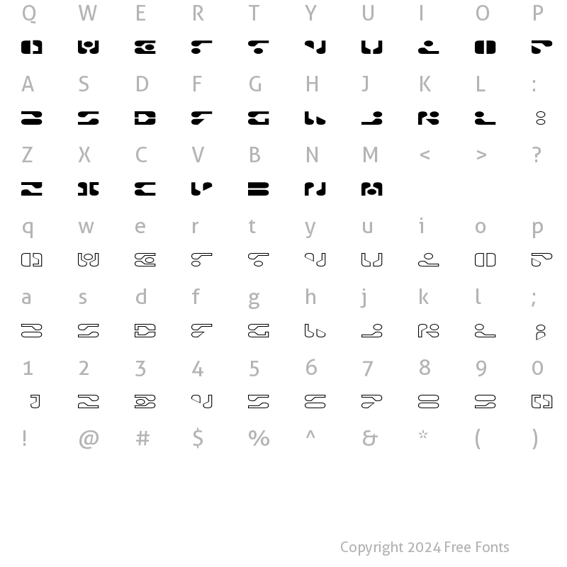 Character Map of TOILET dsnp Regular