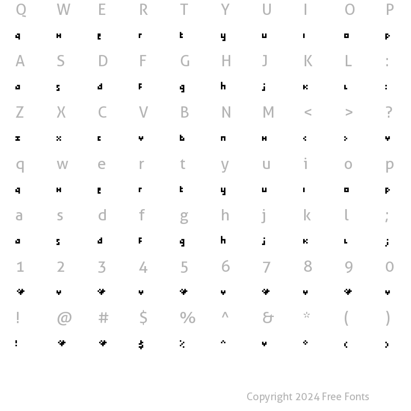 Character Map of tokayz Regular