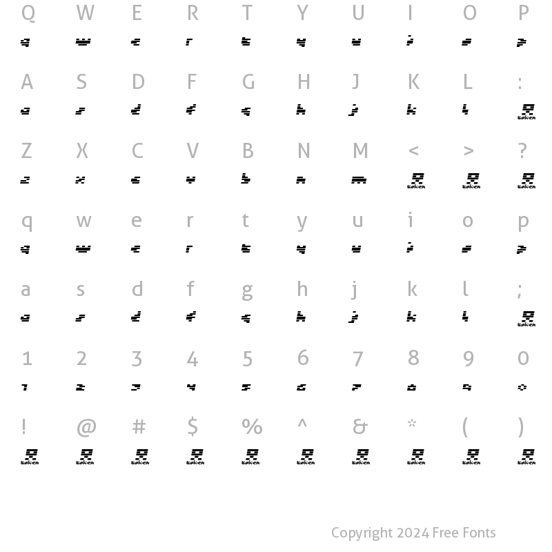 Character Map of Token Regular