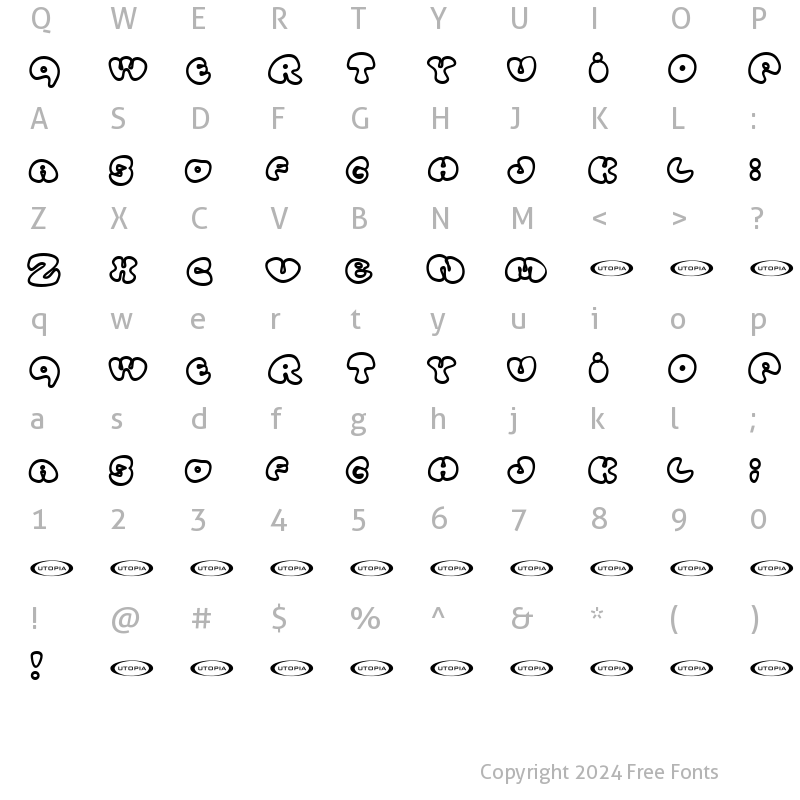 Character Map of Tolo Regular