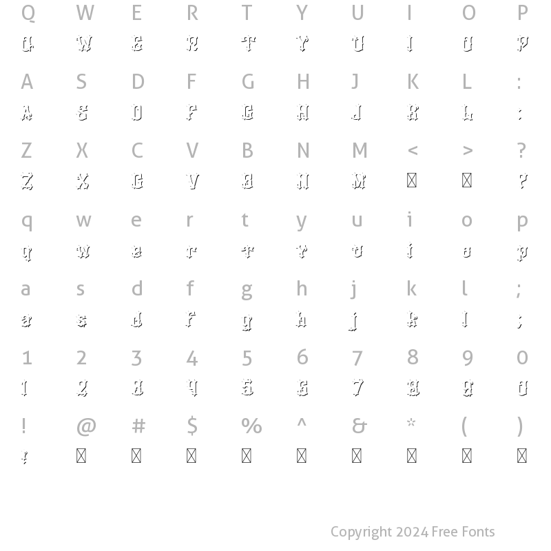 Character Map of Tomahawk Tomahawkvshadow