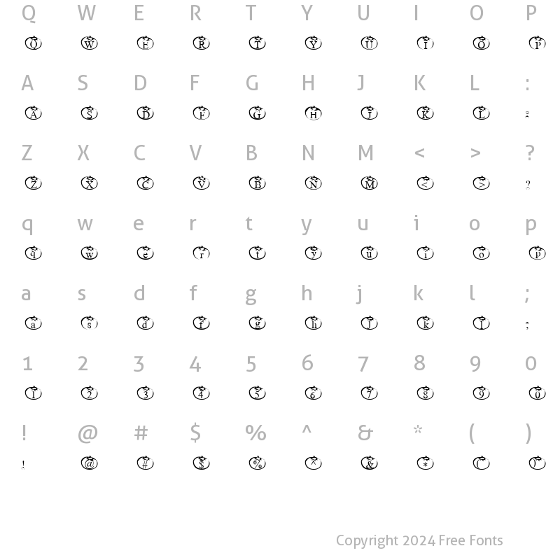 Character Map of Tomate Normal