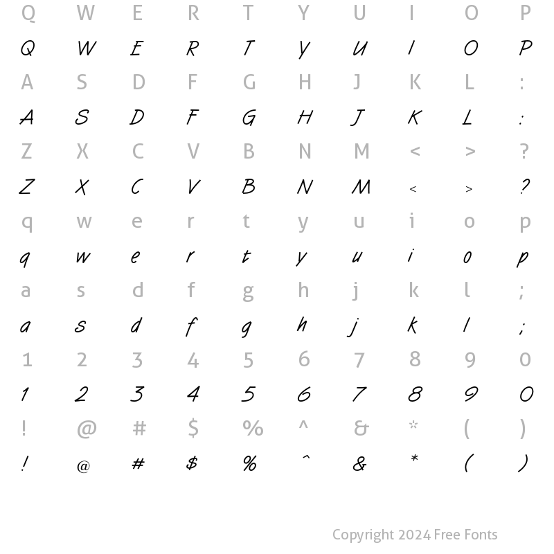 Character Map of Tomboy Medium