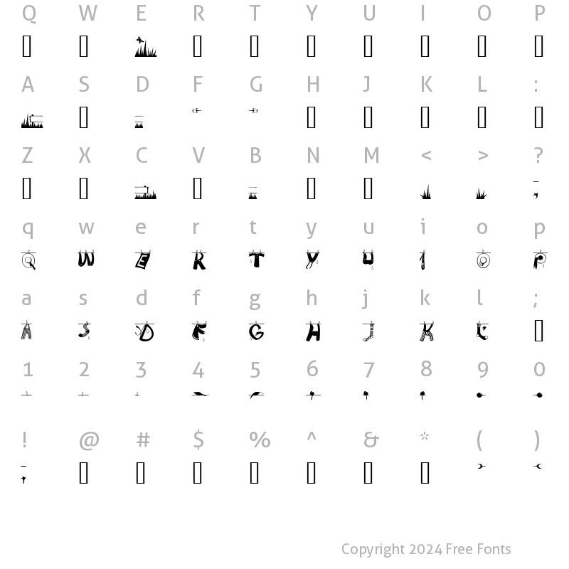 Character Map of TommysType Regular