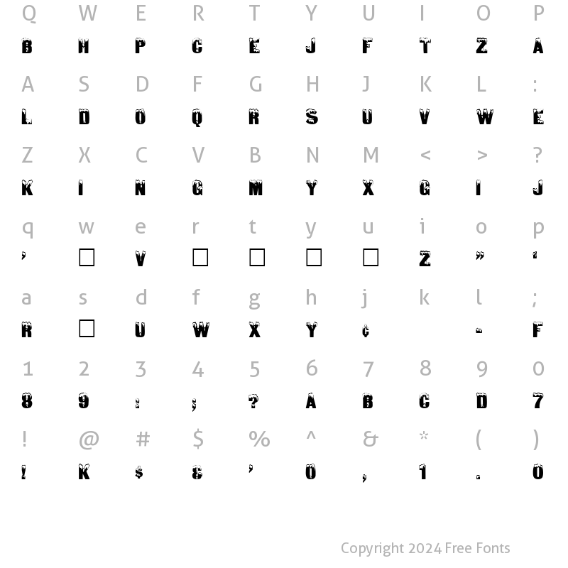 Character Map of Tone Plain Plain