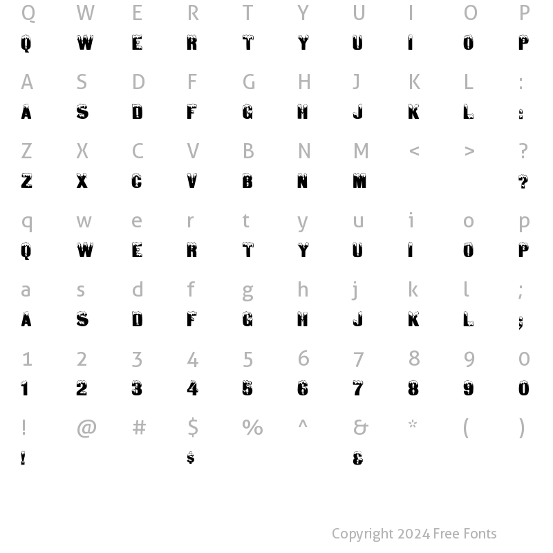 Character Map of Tone Plain Regular