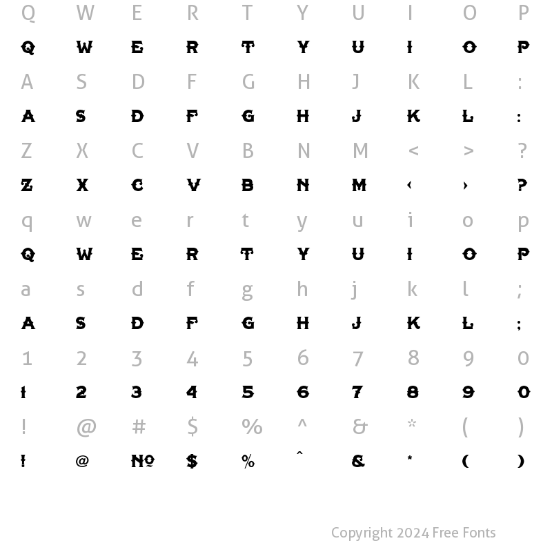 Character Map of Tonic Lhf Liver Regular