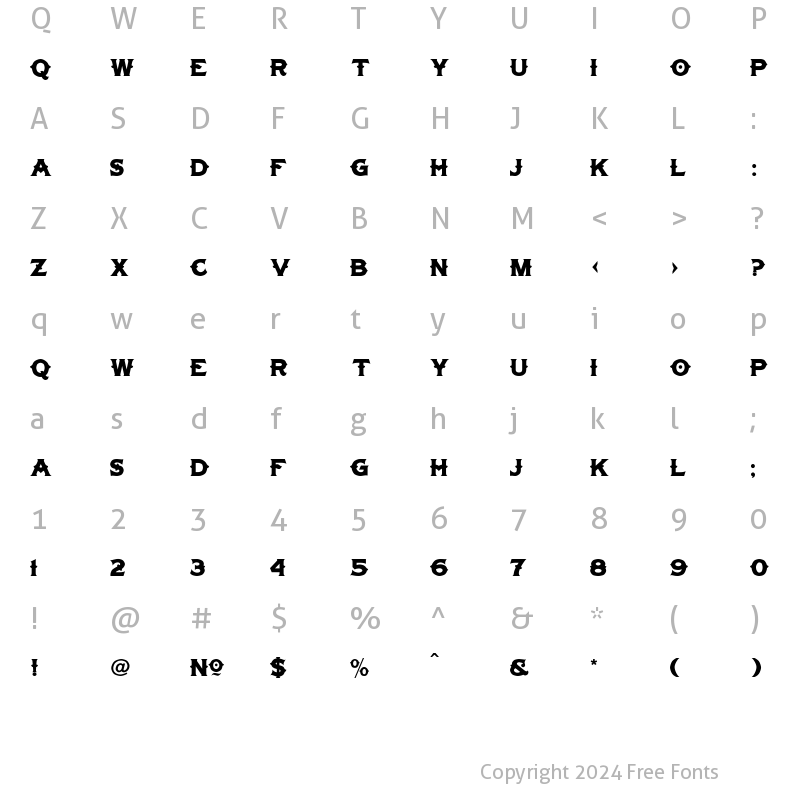 Character Map of Tonic Lhf Nerve Regular