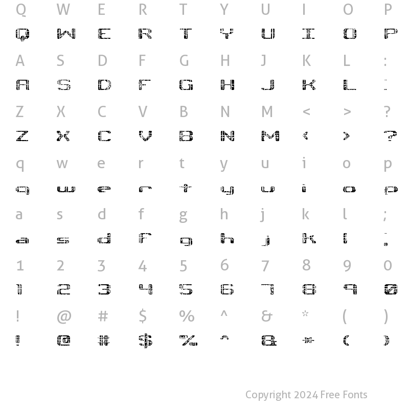 Character Map of Tonik BRK Regular