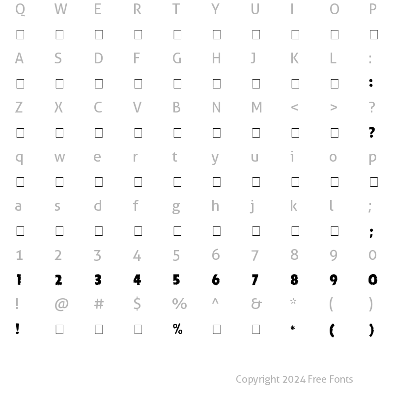 Character Map of Tornado_DG Normal