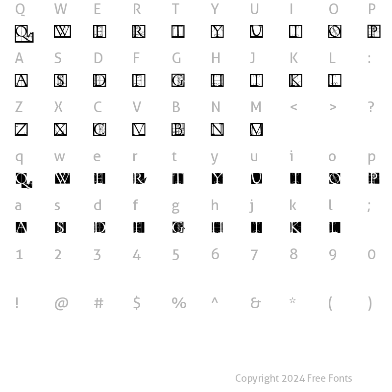 Character Map of TornielloInitials Regular