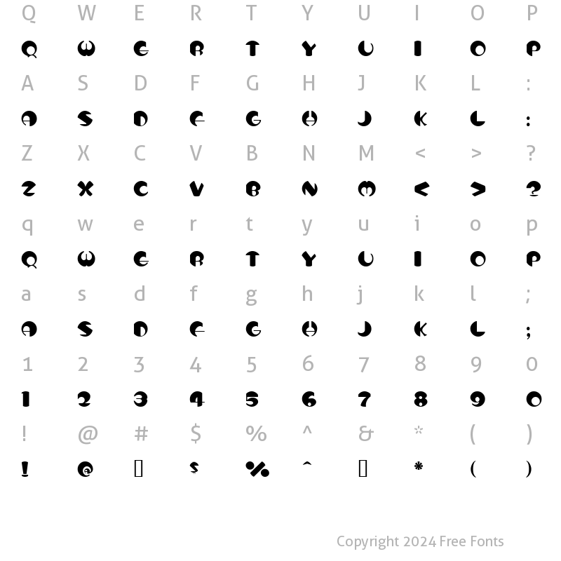 Character Map of Totem Regular