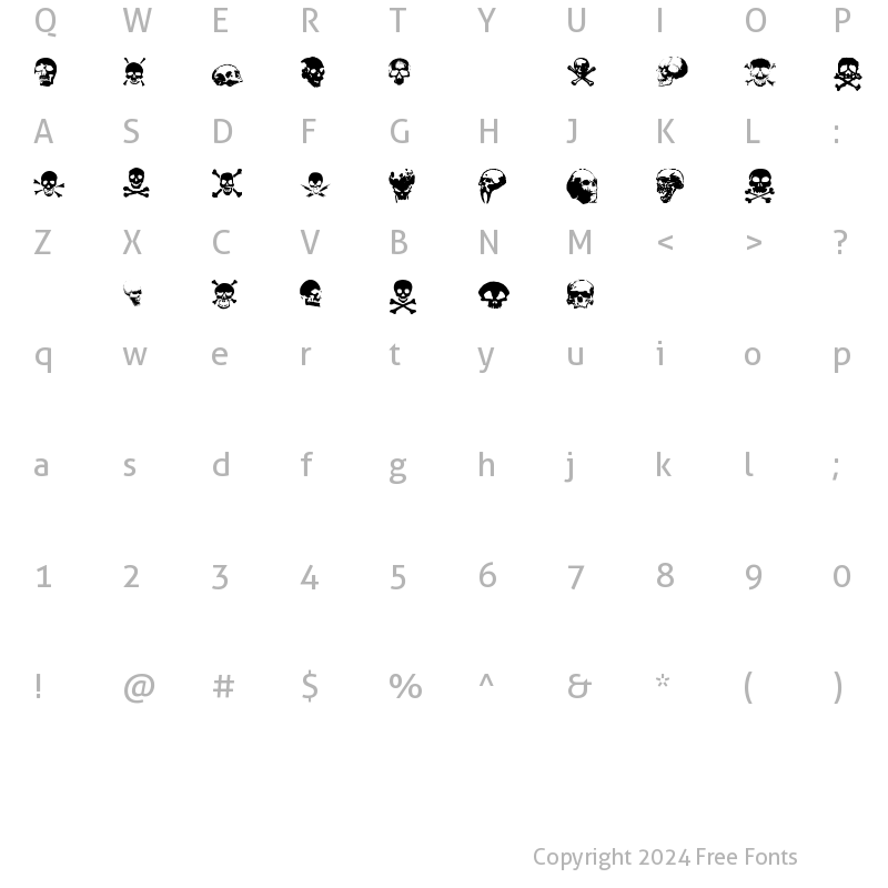 Character Map of TotenKopf Regular