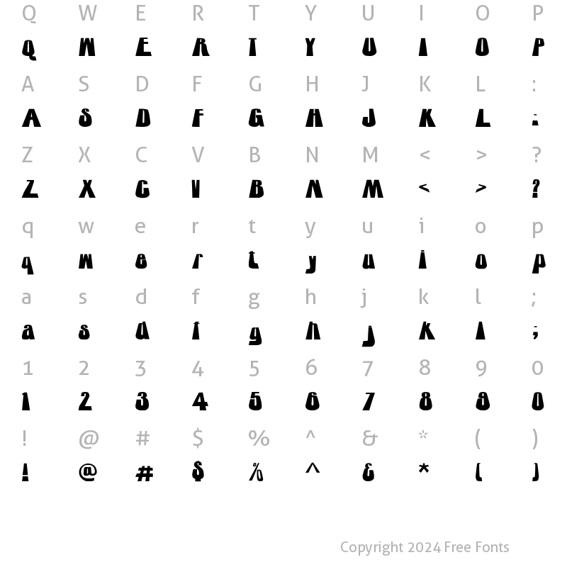 Character Map of towering Regular