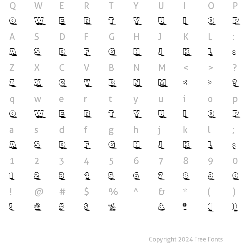 Character Map of Toyland NF Regular