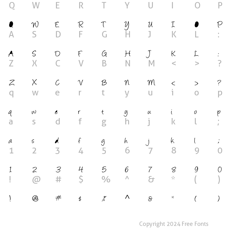 Character Map of ToyorAljanah Fat