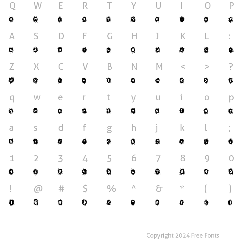 Character Map of TPF Krikkel Krakkel Regular