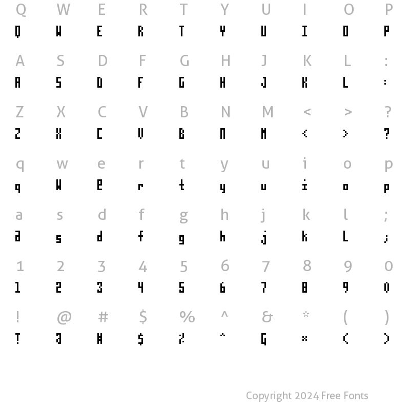 Character Map of TPF Ploxx Regular