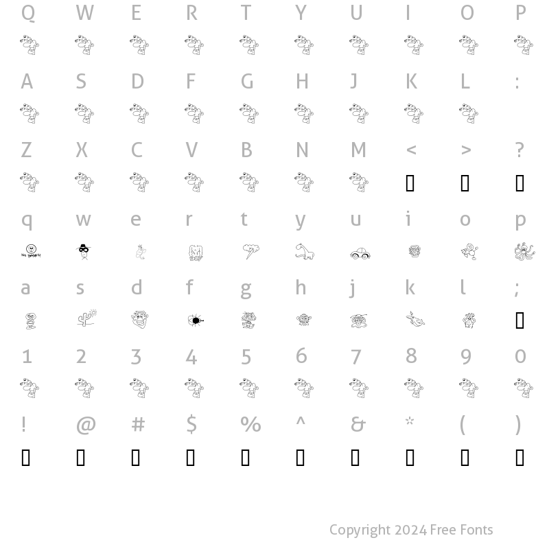 Character Map of TPF Polka Your Eyes Out Regular