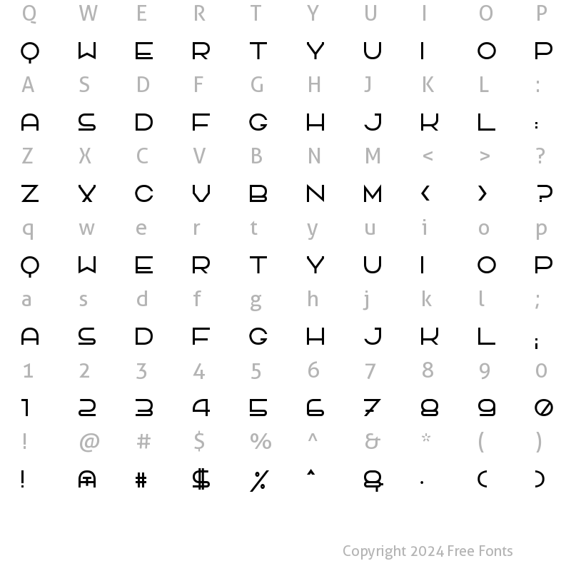 Character Map of TPF Quackery Regular