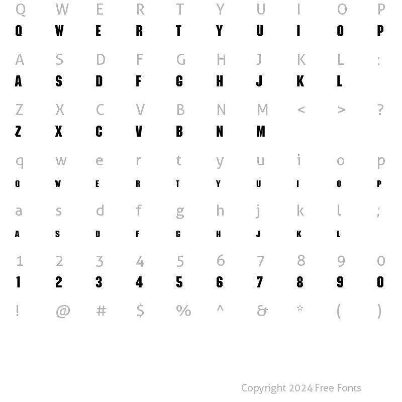 Character Map of TQF_Machine Regular