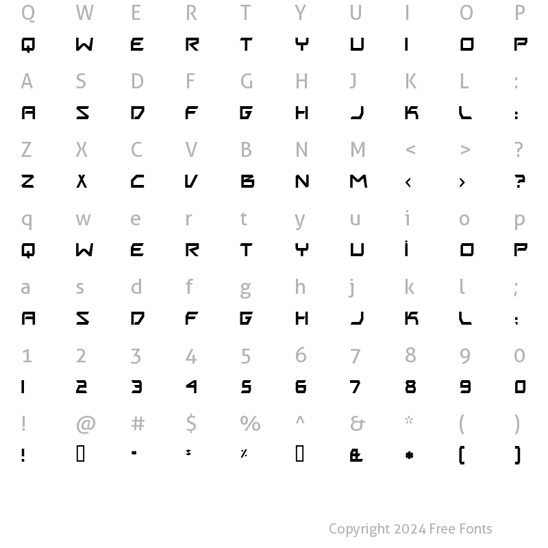 Character Map of TR Biting My Nails Regular